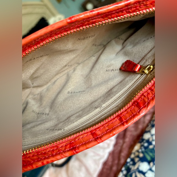 Brahmin Red Crocodile Embossed Wristlet Clutch - Picture 7 of 7